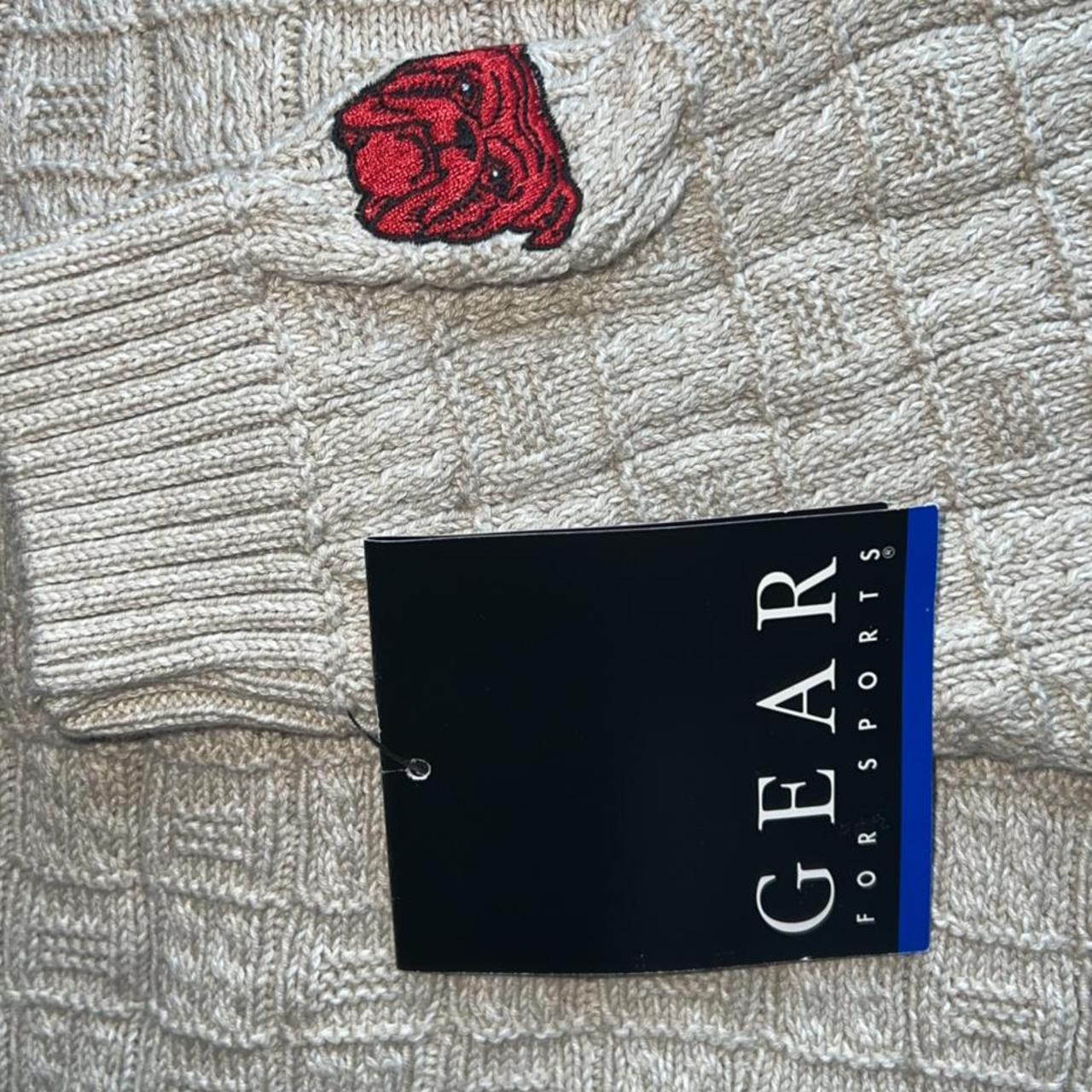 Simply For Sports Men's Cream and Tan Jumper Depop