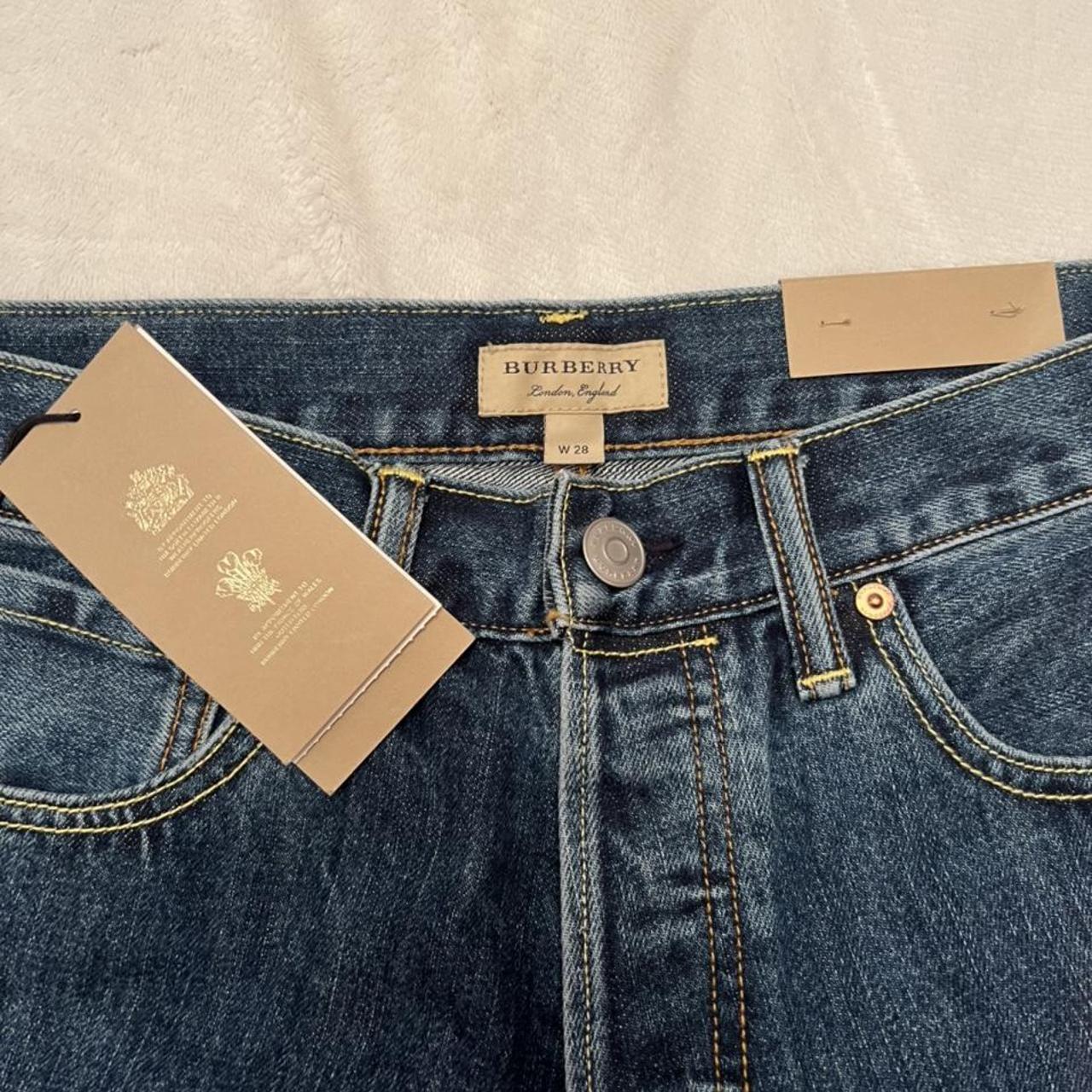 Burberry Women's Blue and Brown Jeans | Depop
