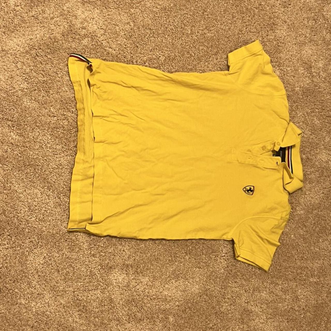 yellow ferrari polo shirt