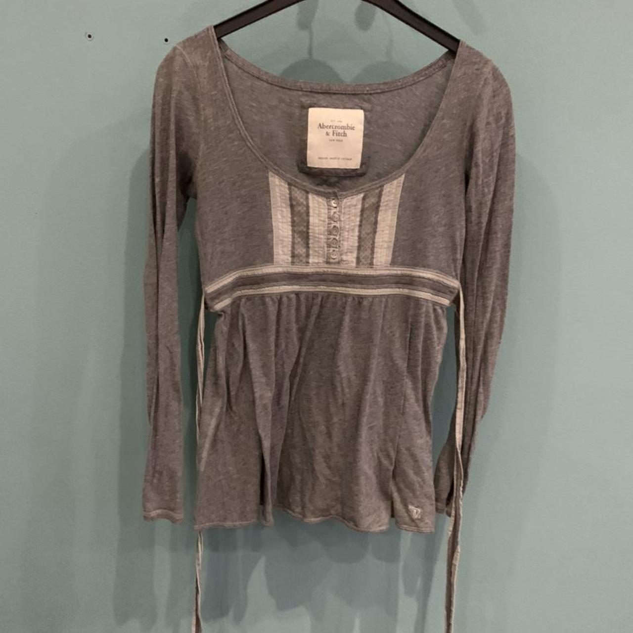 babydoll Henley Top von Abercrombie&Fitch ️ Größe M... Depop