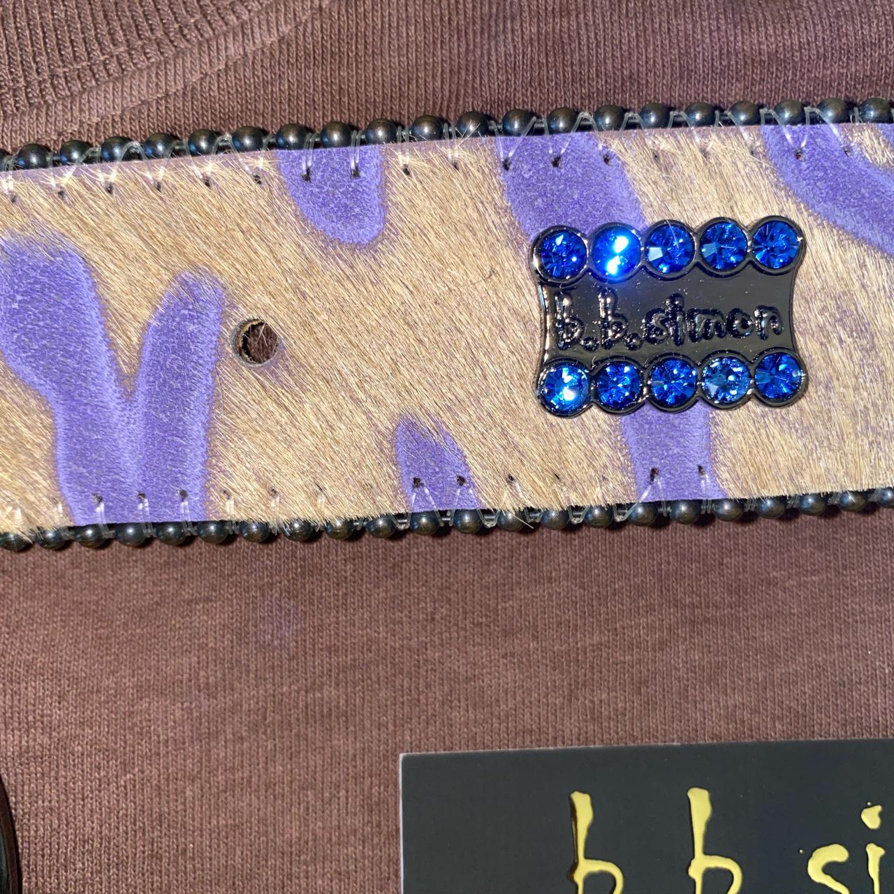 Purple bb Simon belt size 28 - Depop