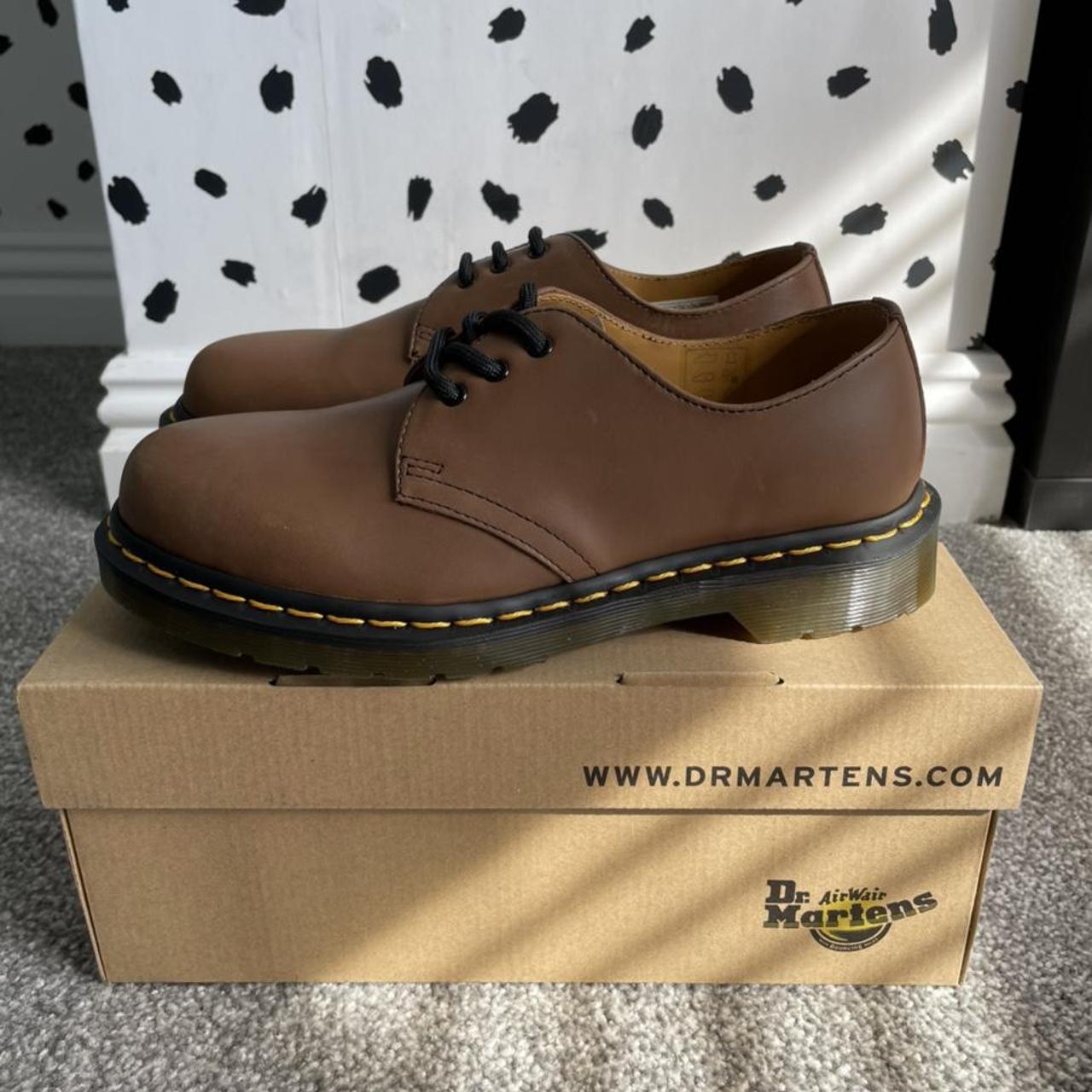 Original Dr Martens 1461 New Laredo // Tan // Size... - Depop