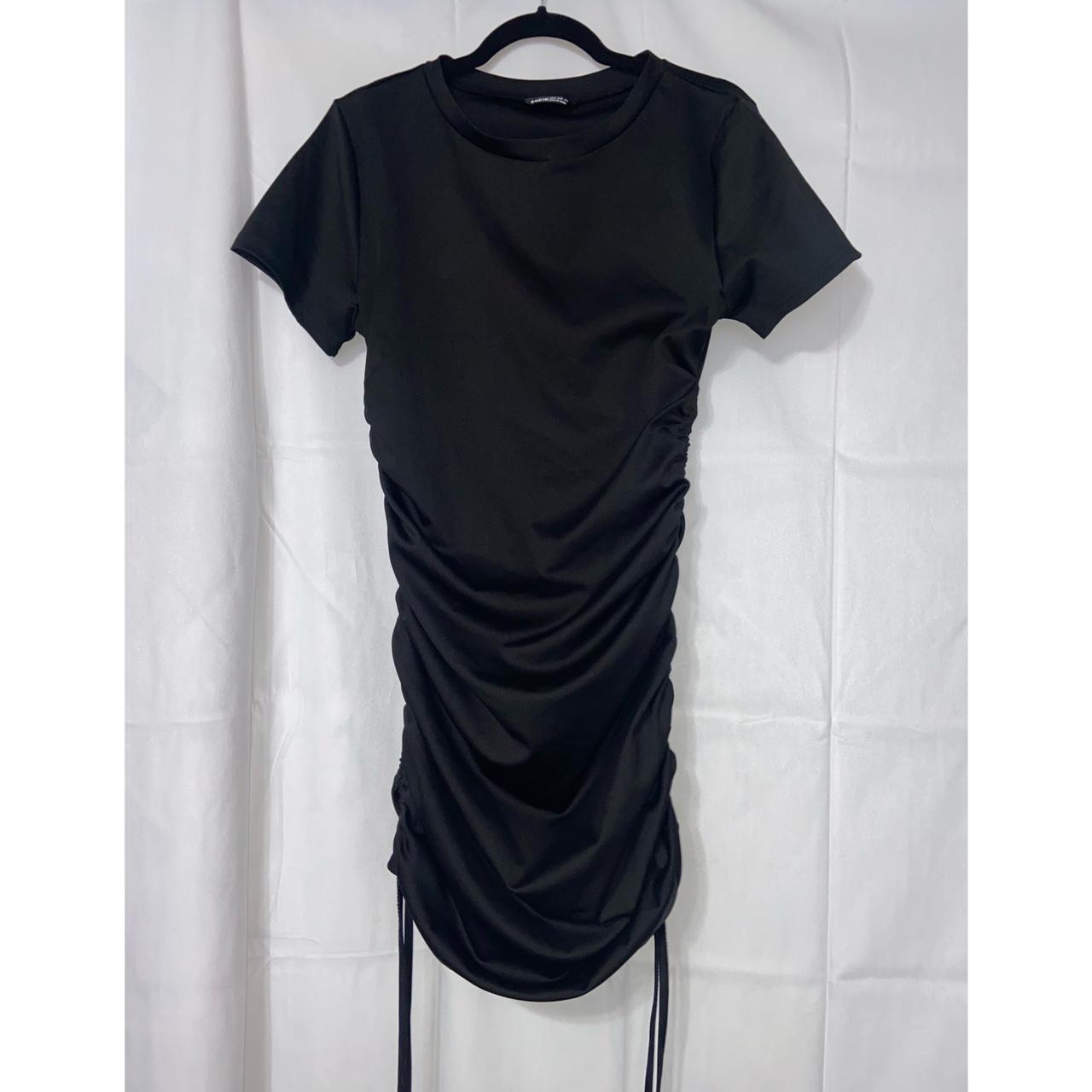 Black bodycon dress with ties on either side #shein... - Depop