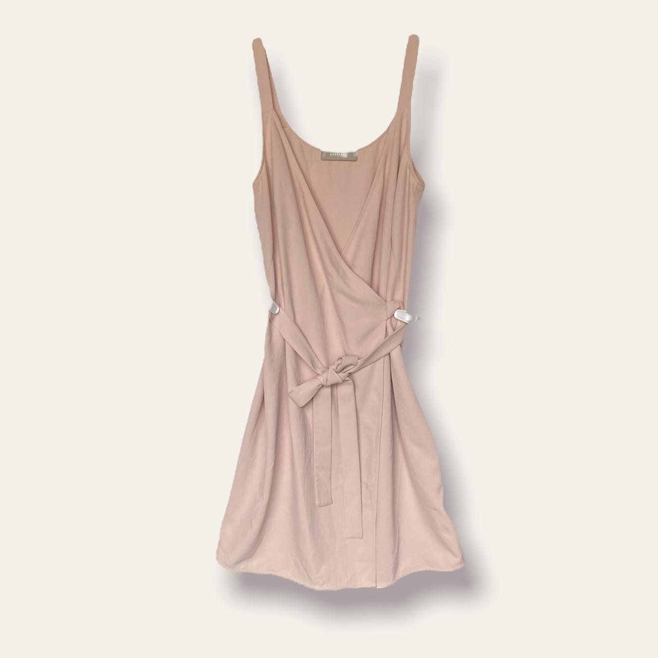 Pale pink wrap dress from Everlane ...