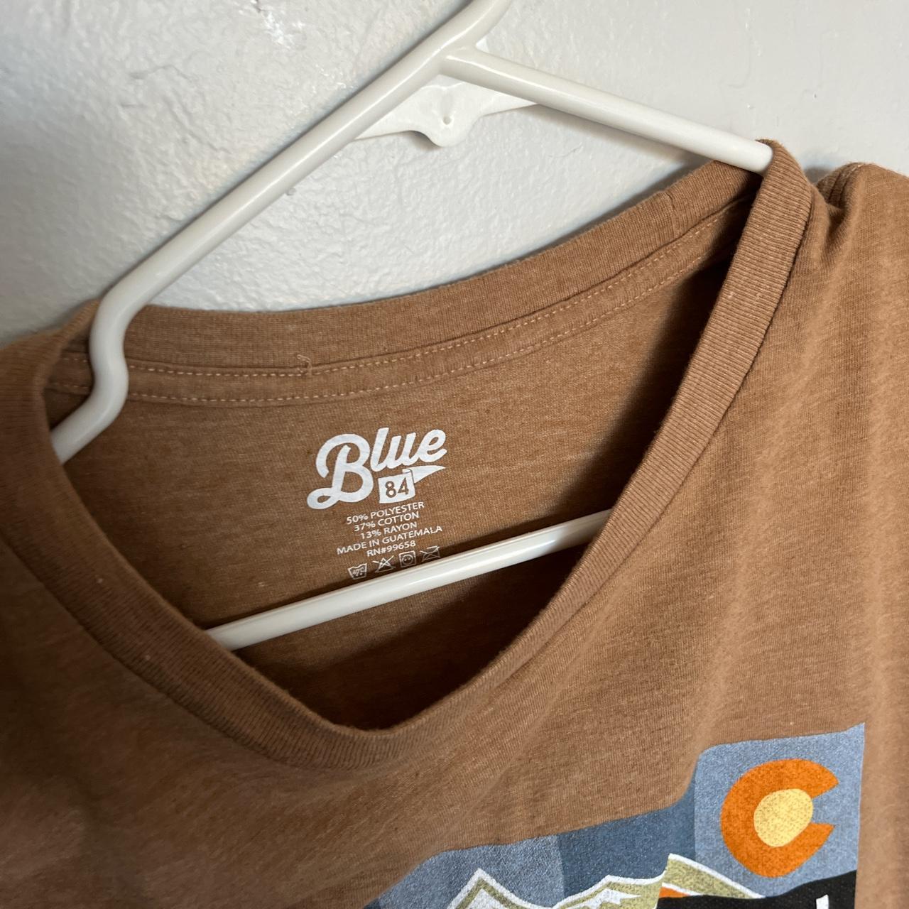 Blue Illusion Men's Brown and White T-shirt (3)