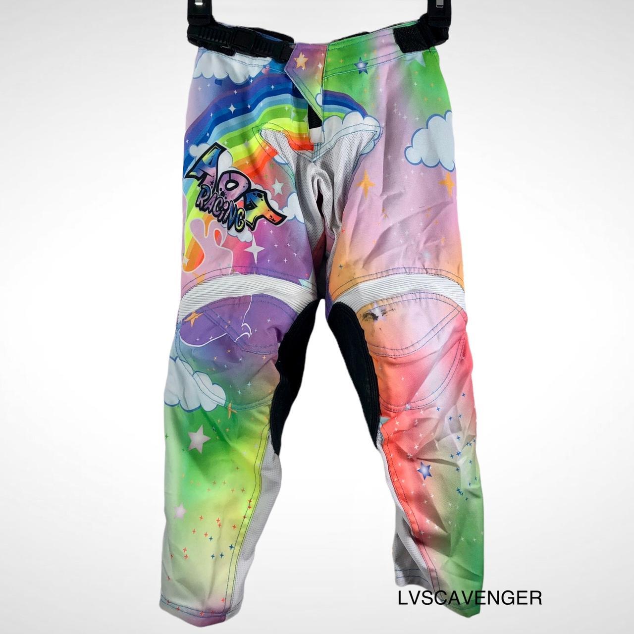 AOT Racing Motocross Vented Pants Sz 22 Leather Knee... Depop