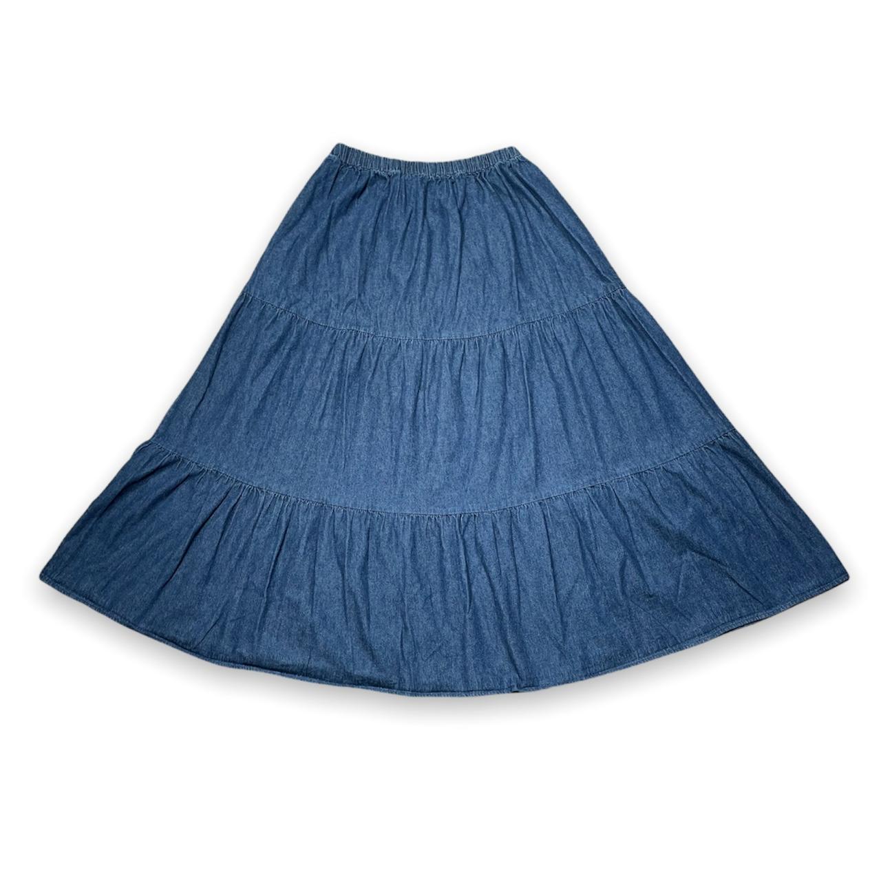 Ameri VINTAGE DENIM TIERED SKIRT-