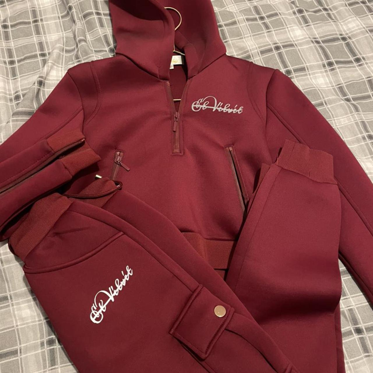 El velvet tracksuit set Depop