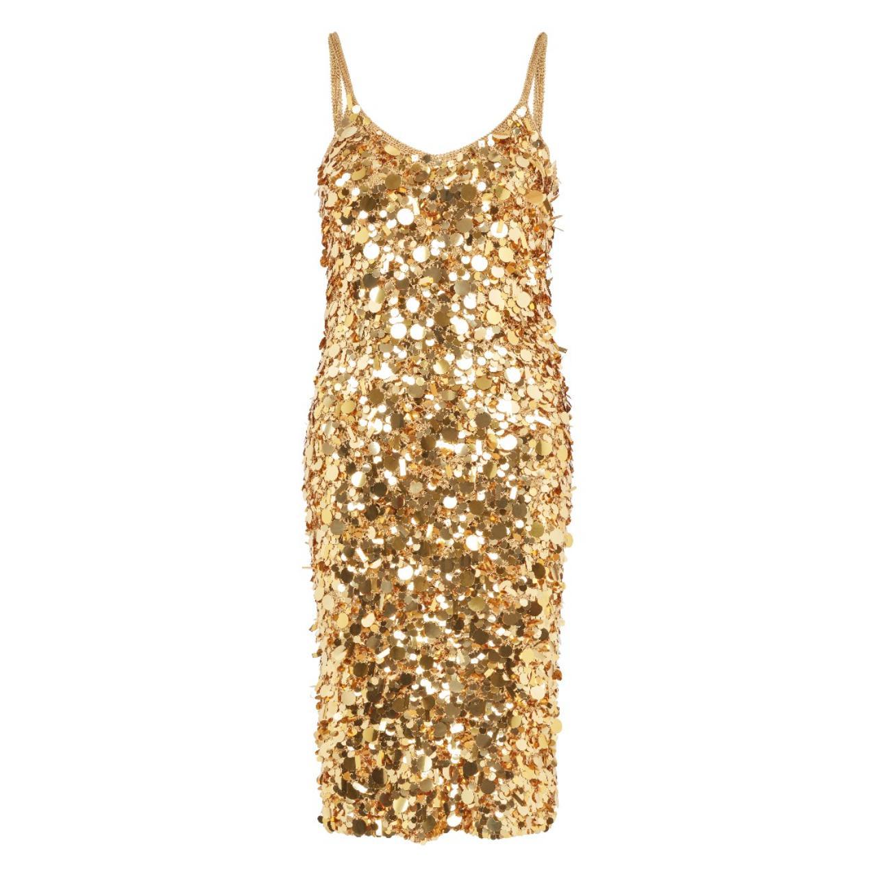 Gold sequin Karen Millen dress sourced by sella_dor... Depop