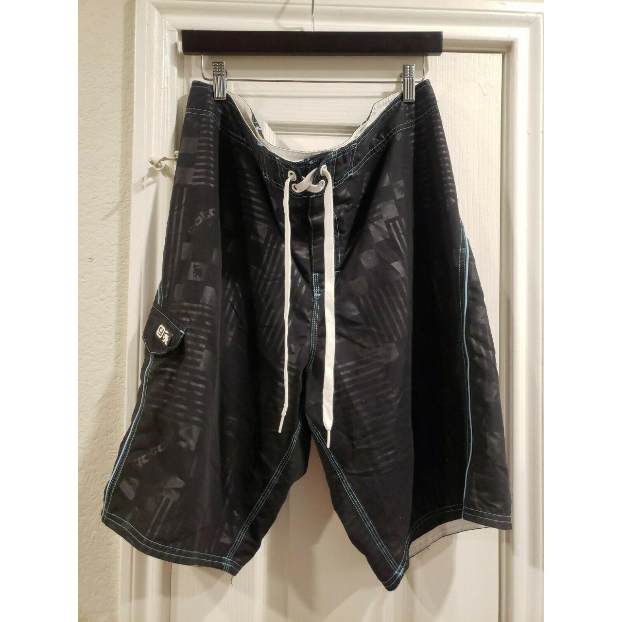 Gotcha Boardshorts Men's 38 Black w/ Blue Stitching. Depop