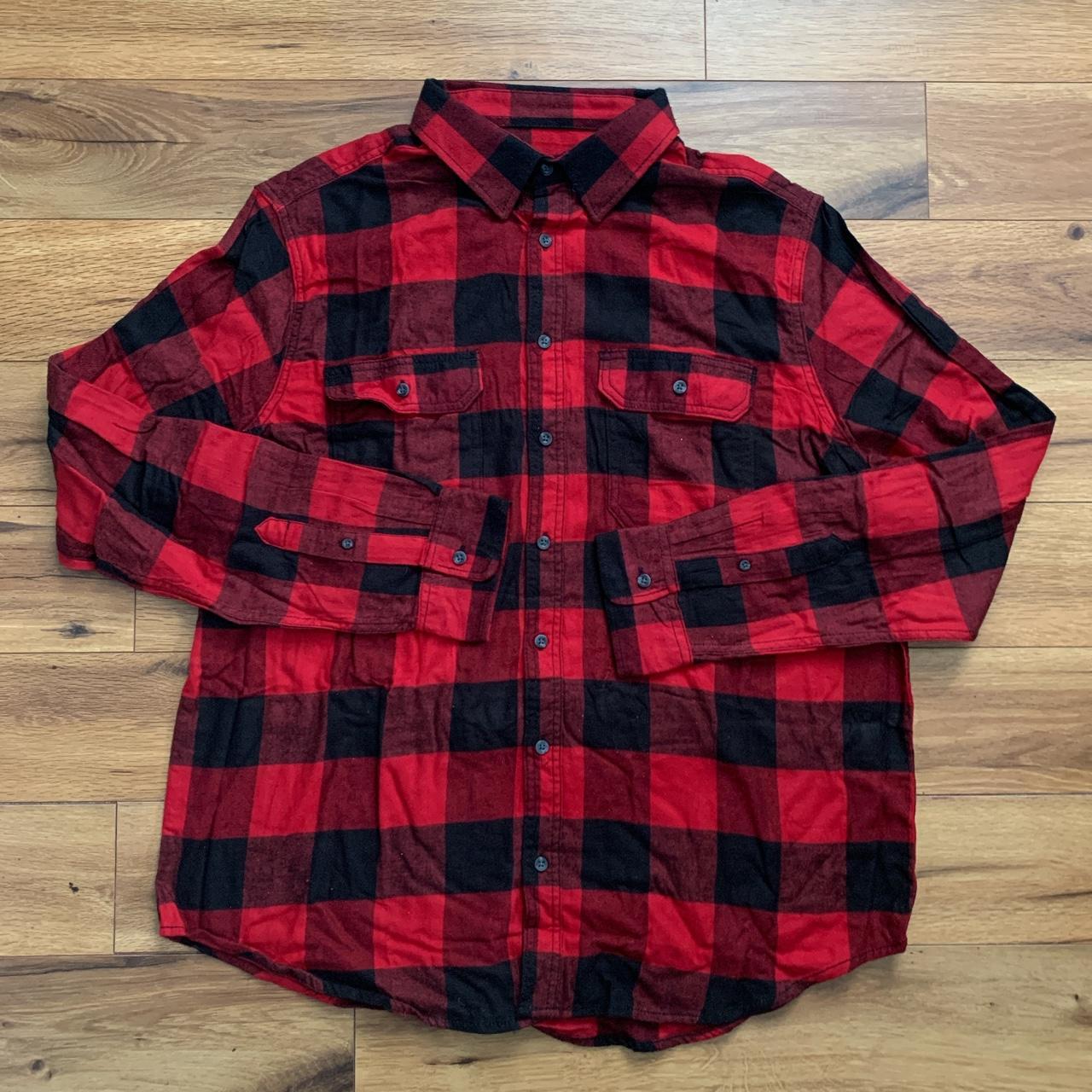 . 🏁 Red flannel shirt 🏁 XLT 46-48. Length 30 pit 2... - Depop