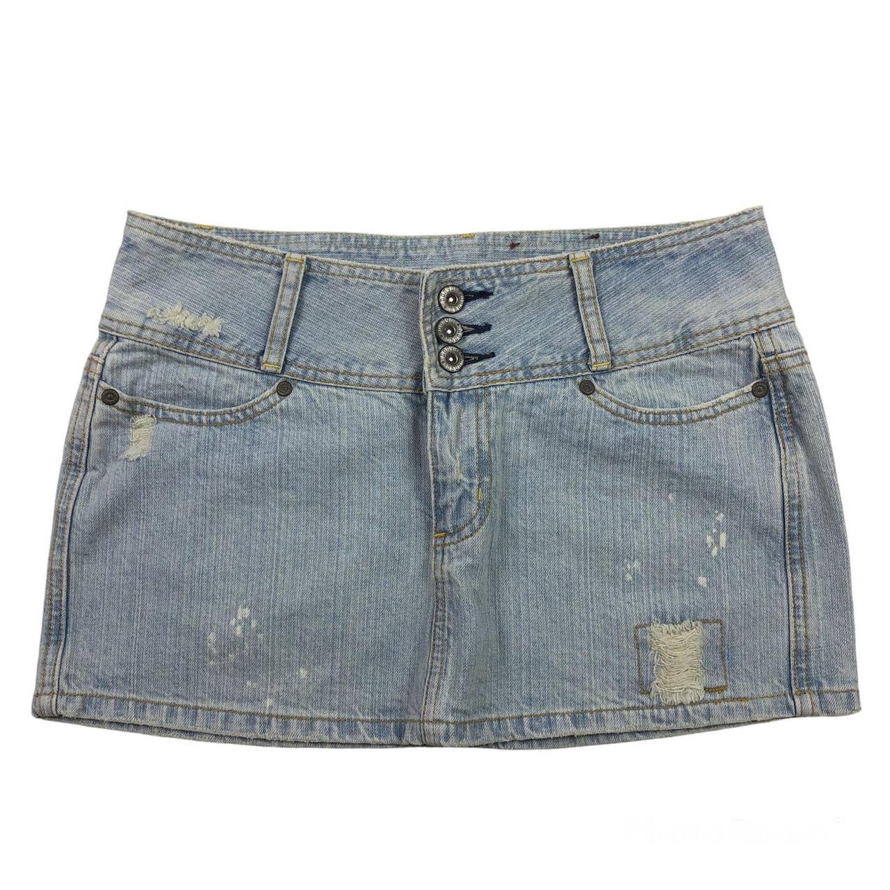 Bongo 100% Cotton Light Wash Distressed Y2K Micro... - Depop