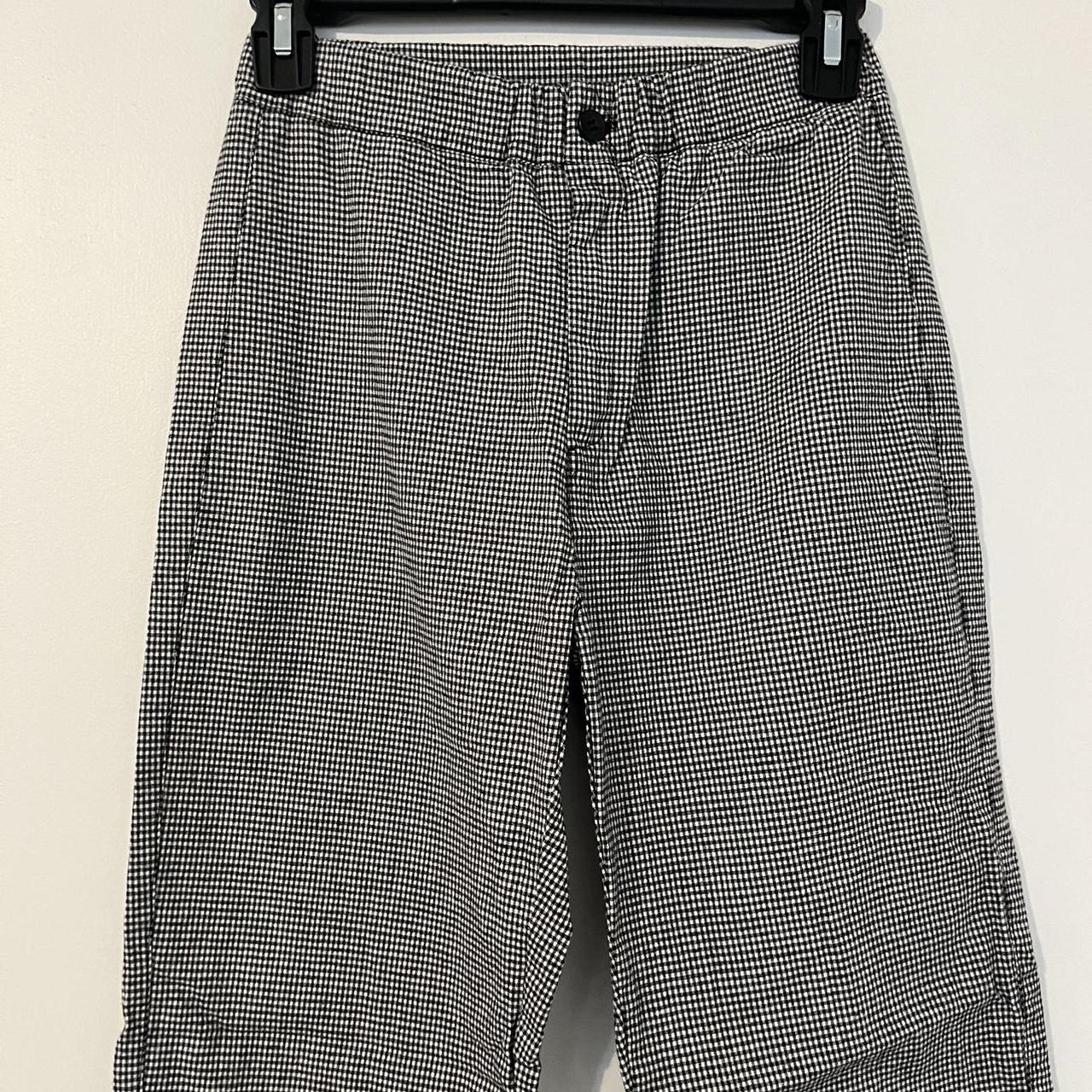Brandy Melville Gingham Pants Black White... Depop