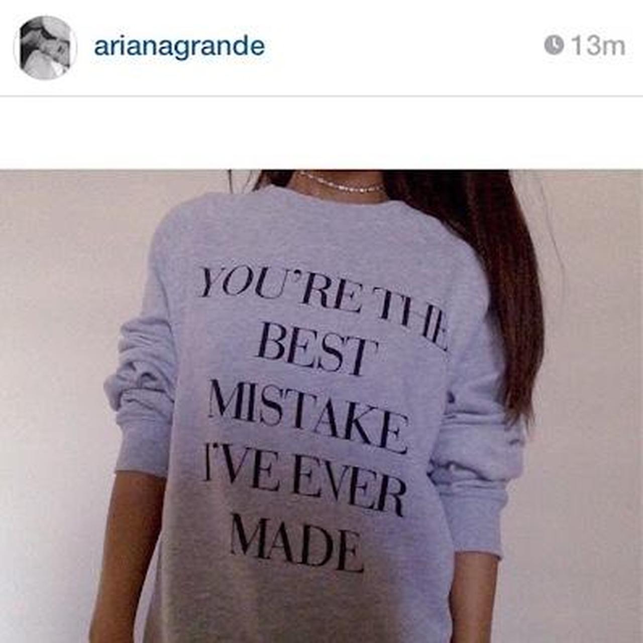 Ariana Grande Men's Grey and Black Sweatshirt (4)