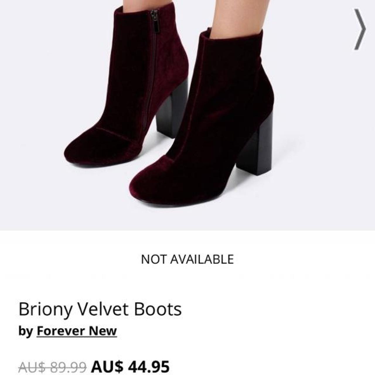 Forever new briony velvet boots. 🦕 So cute, just... - Depop