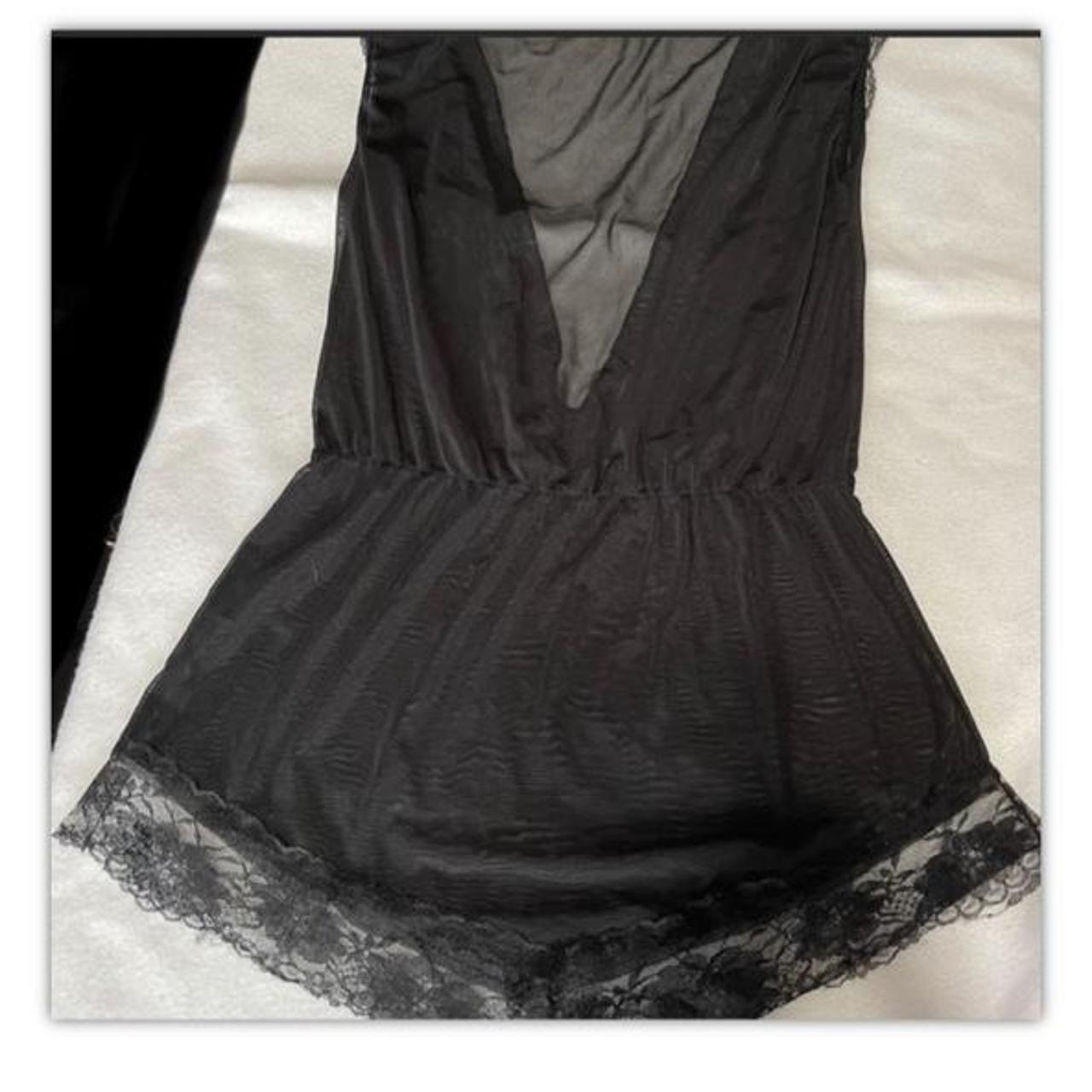 NEW black sheer one-piece lingerie It's one size... - Depop