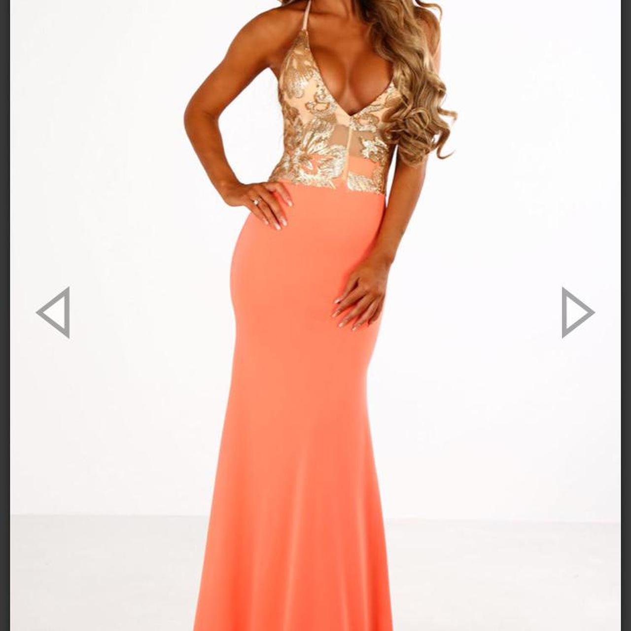 Pink boutique orange outlet dress