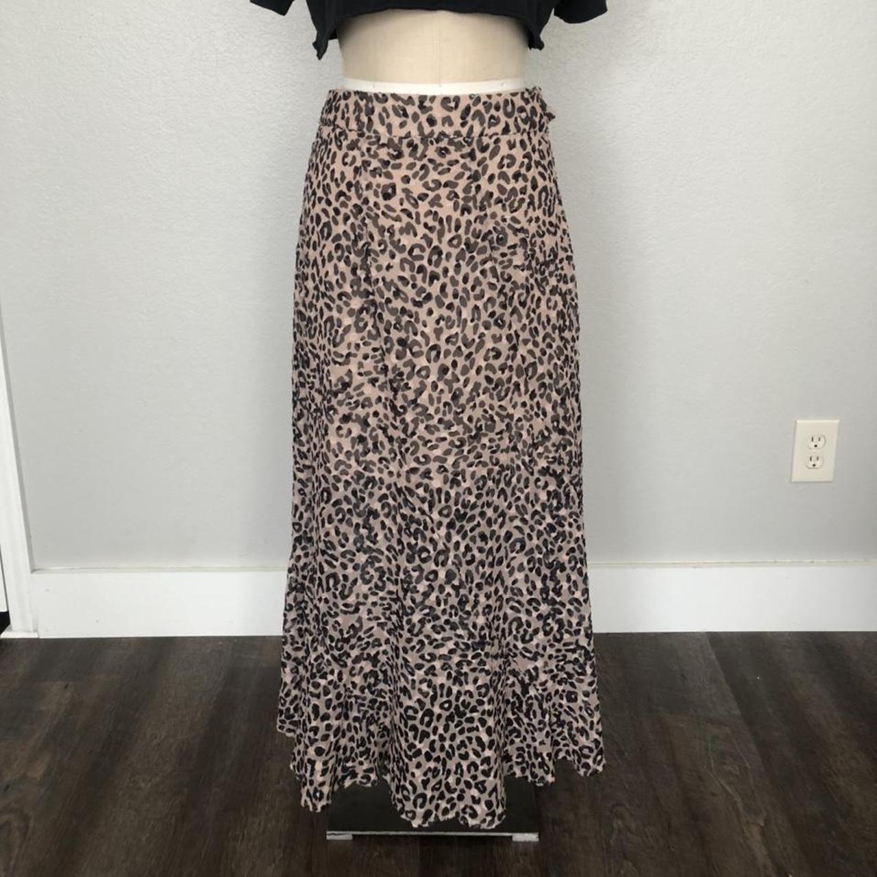 Topshop burnout leopard print maxi skirt. Overlay is