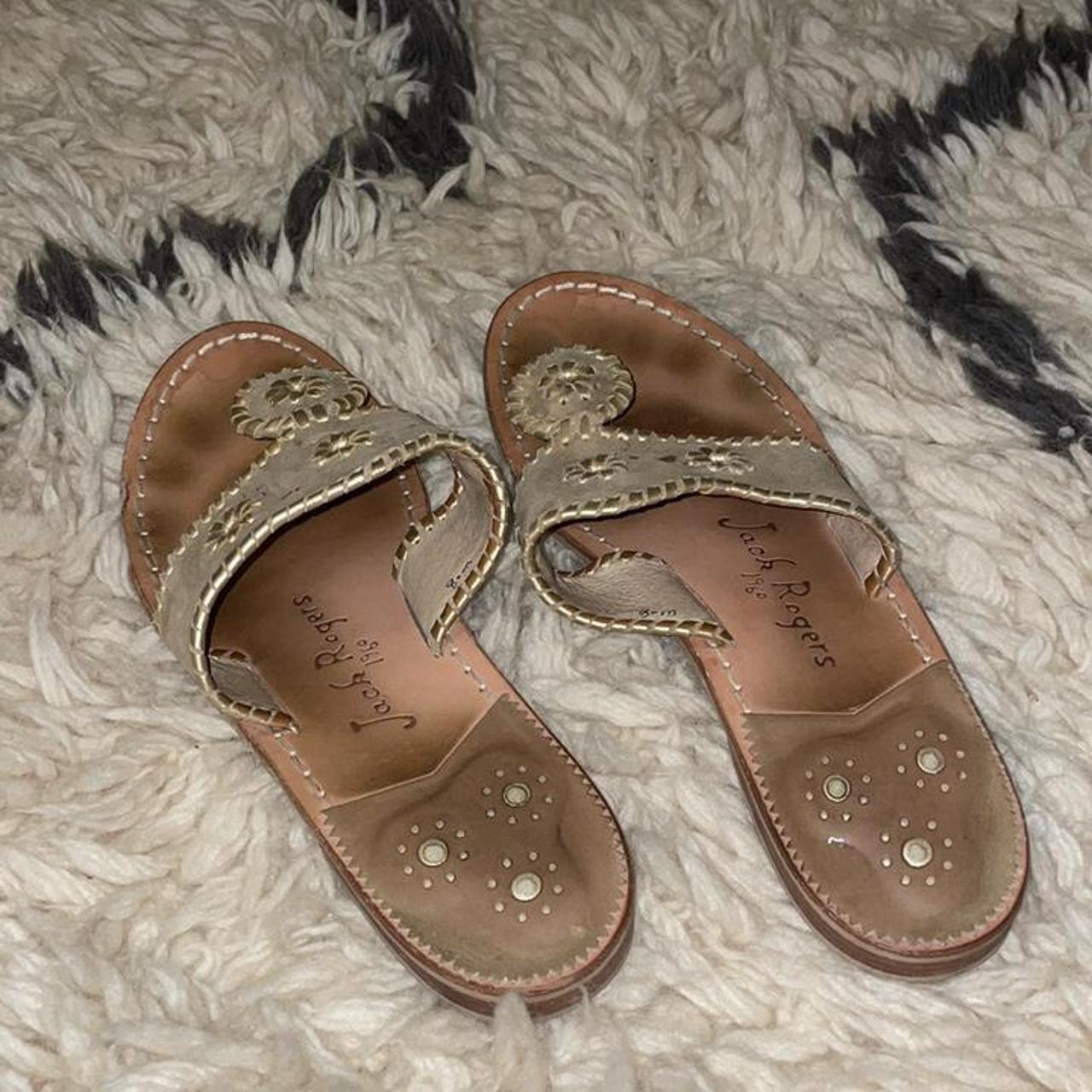 Gold Jack Rogers #jackrogers #sandals #gold #classic - Depop