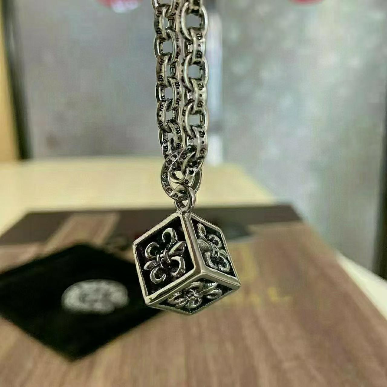 Chrome hearts discount cube necklace