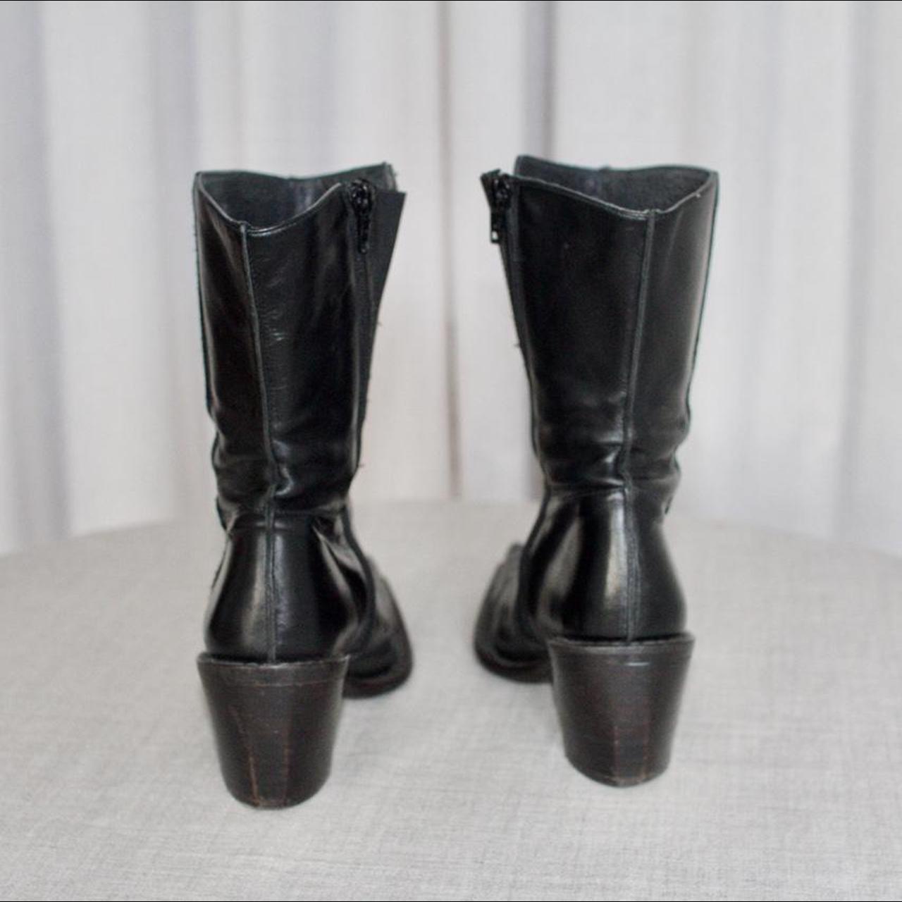 Vintage BUFFALO LONDON BLACK BOOTS SIZE... - Depop