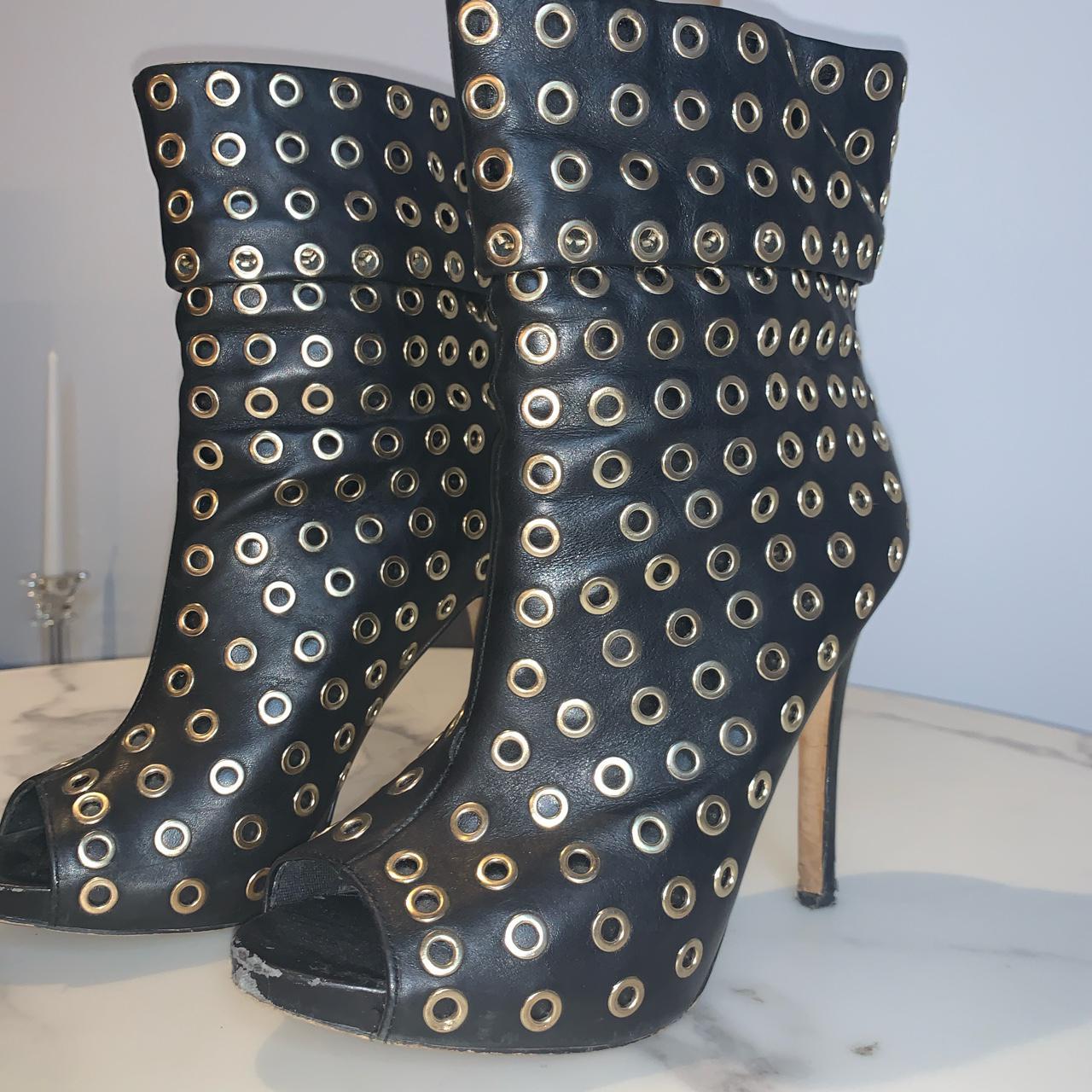 aldo black and gold boots