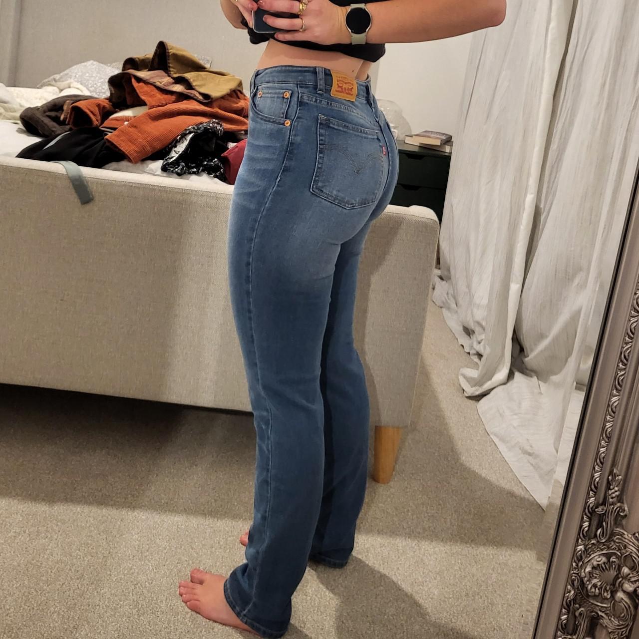 Levi Ribcage straight jeans. These jeans are sold as... - Depop