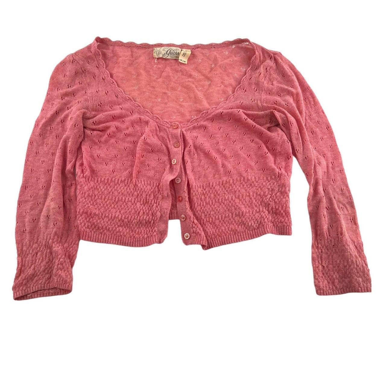 Guess Women's Cropped Cardigan Sweater size medium... - Depop