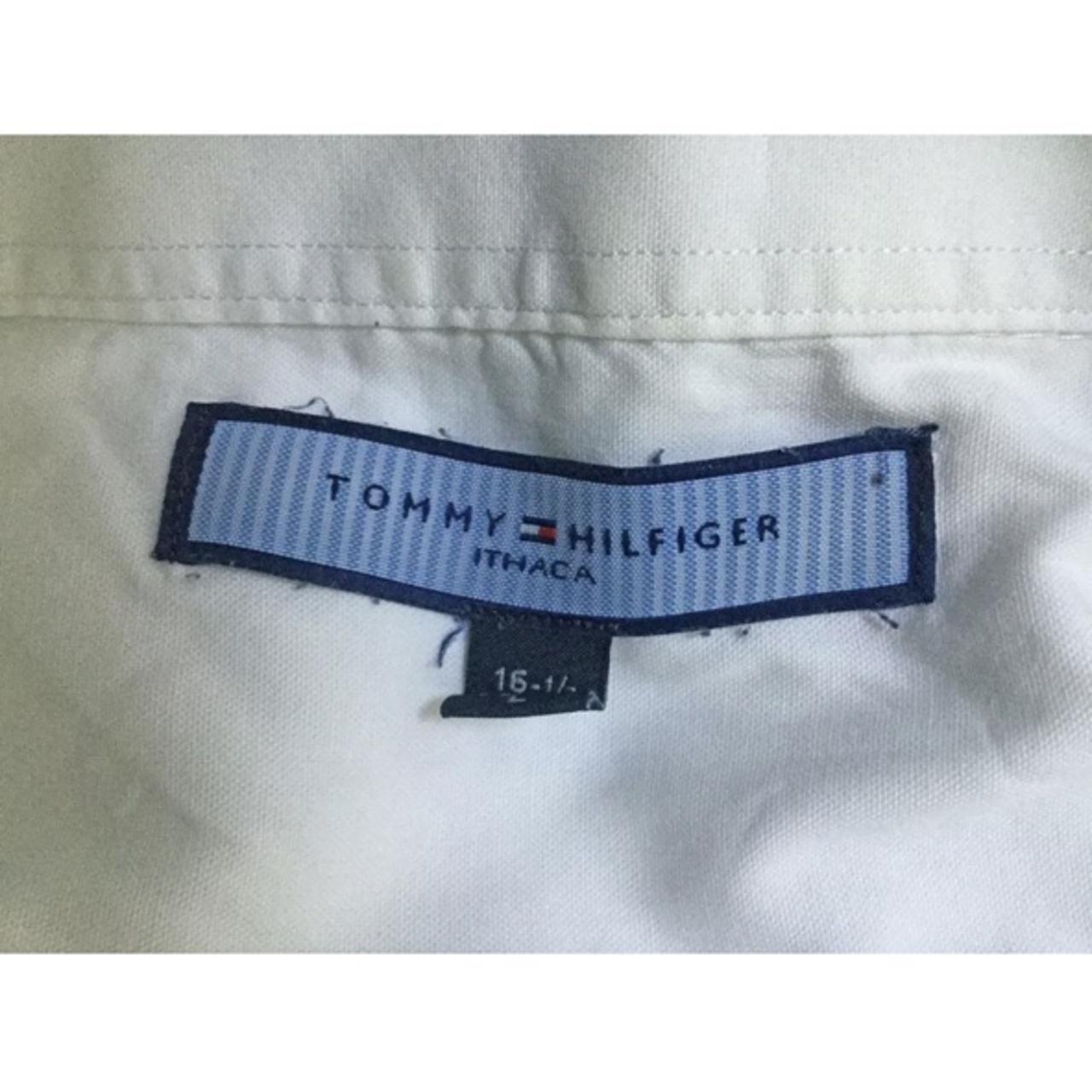 Tommy Hilfiger RN 36543 white cotton shirt size 16.5... - Depop