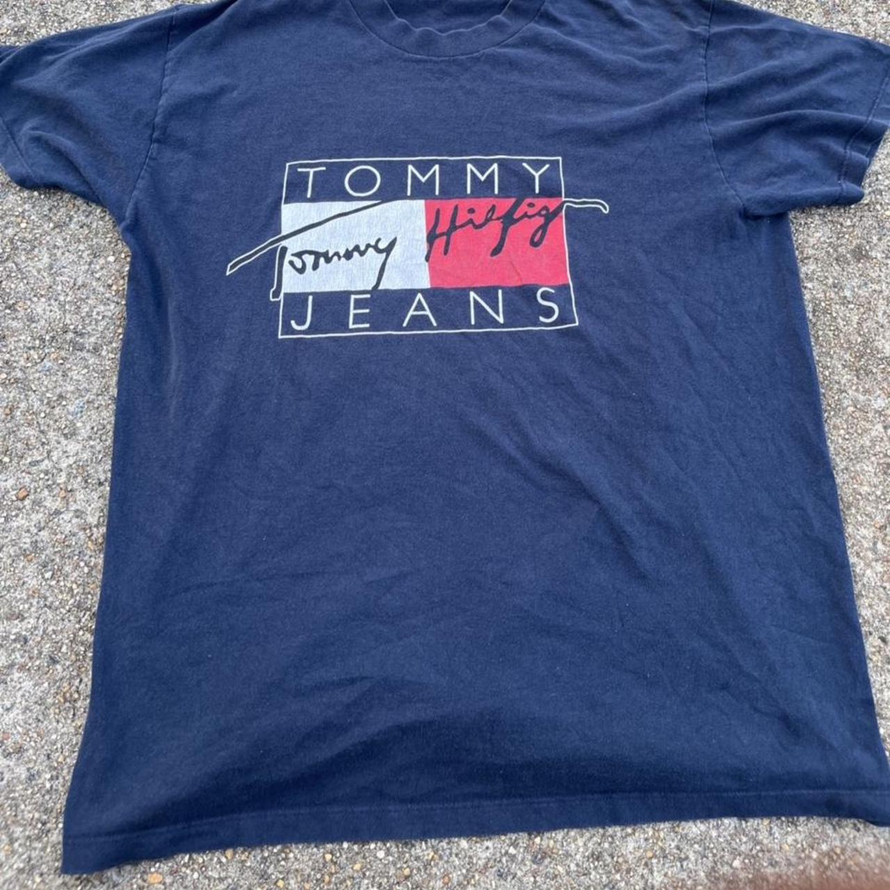 Vintage Tommy Hilfiger Signature T Size L #Tommy... - Depop