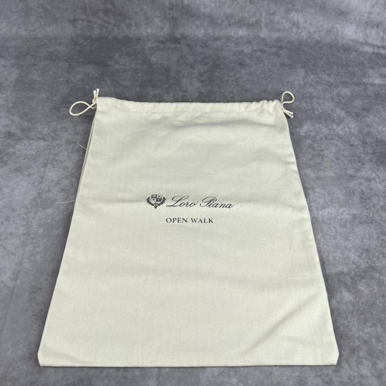 Authentic Loro Piana Empty Shoe StorageBox OpenWalk drawstring dust  bags,beige