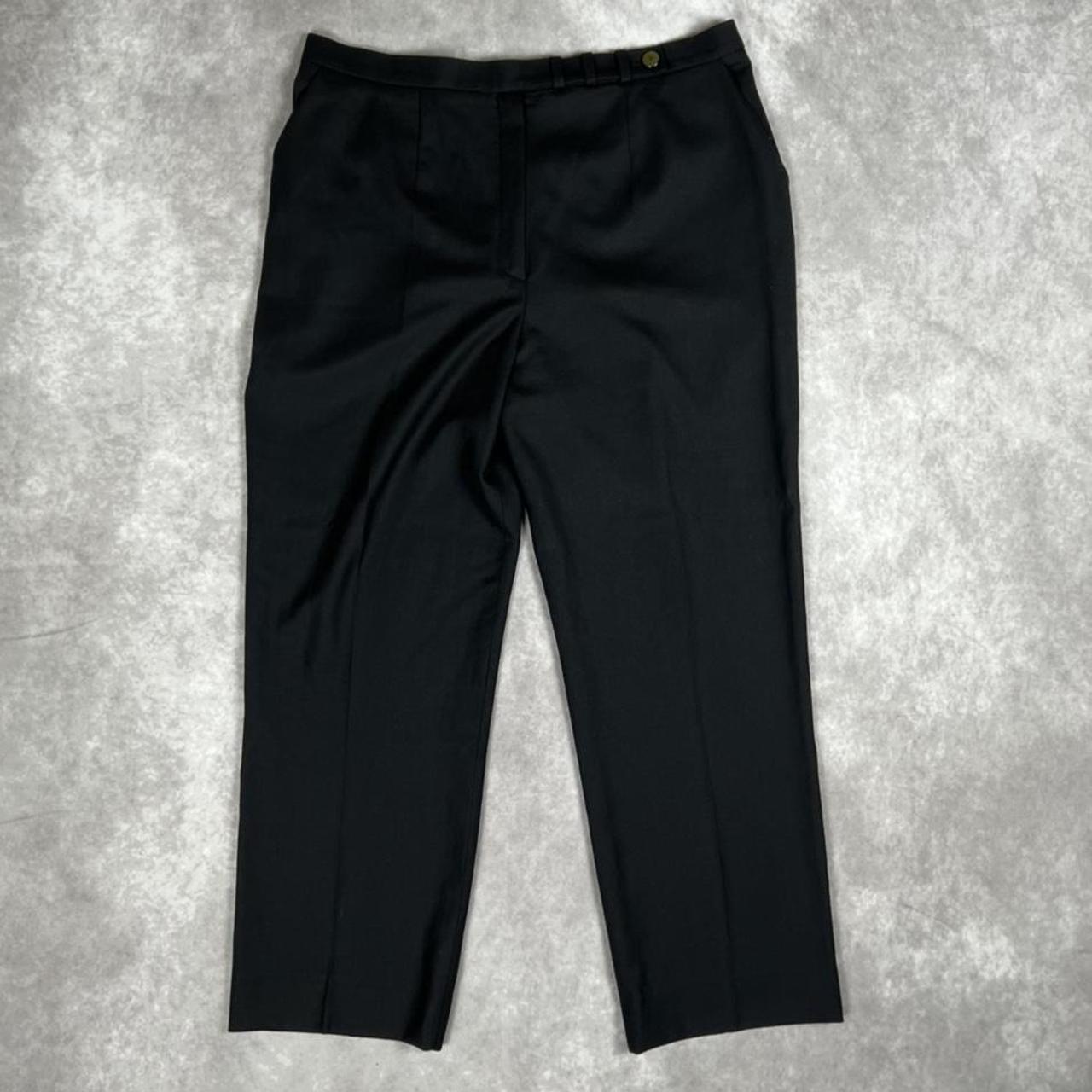 Wide Wool Escada Pants * Size: (Waist: USA - Depop
