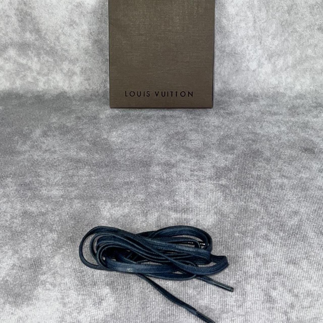 Navy Blue Leather Louis Vuitton Shoe Laces *
