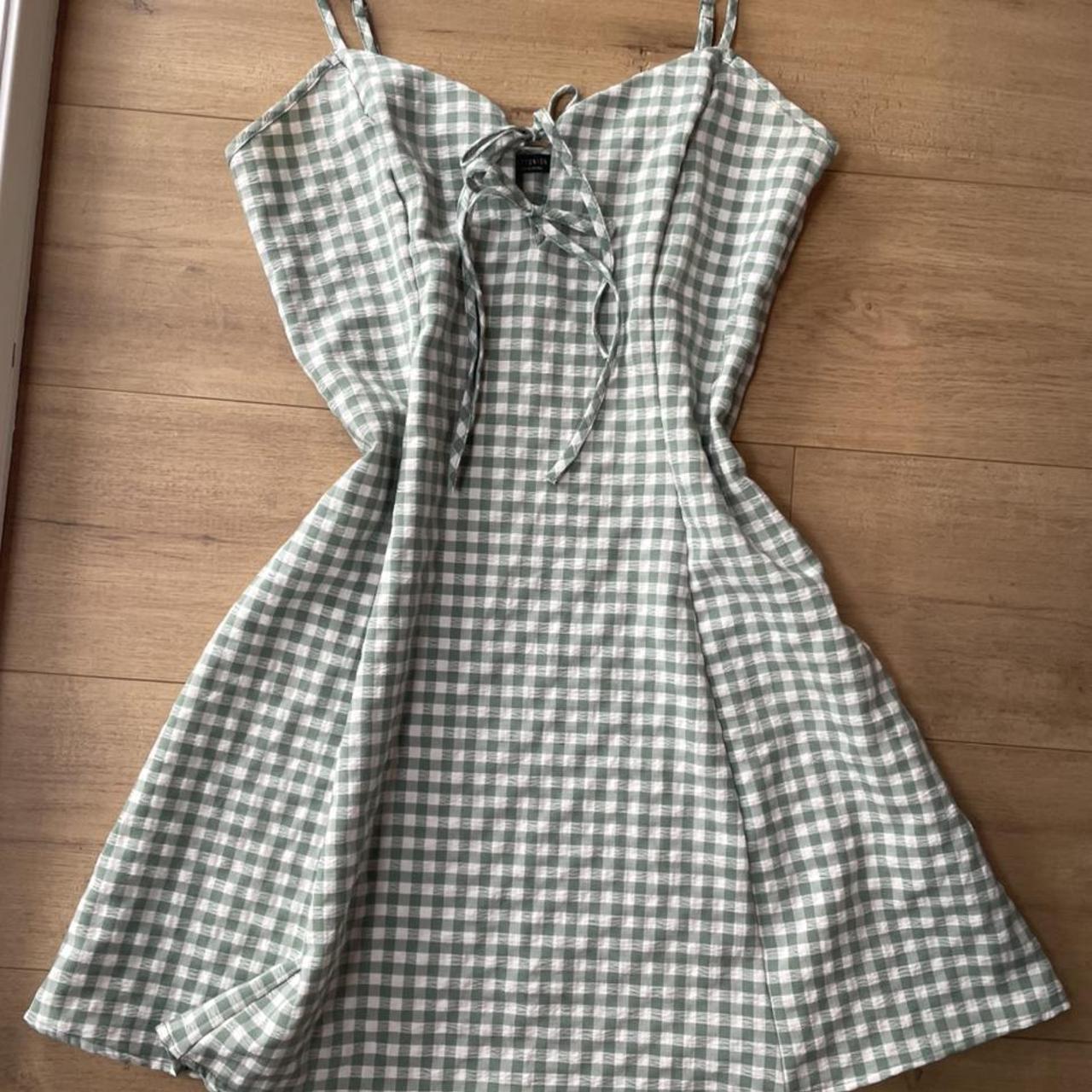 Cotton on Cute green checkered dress perfect for... - Depop