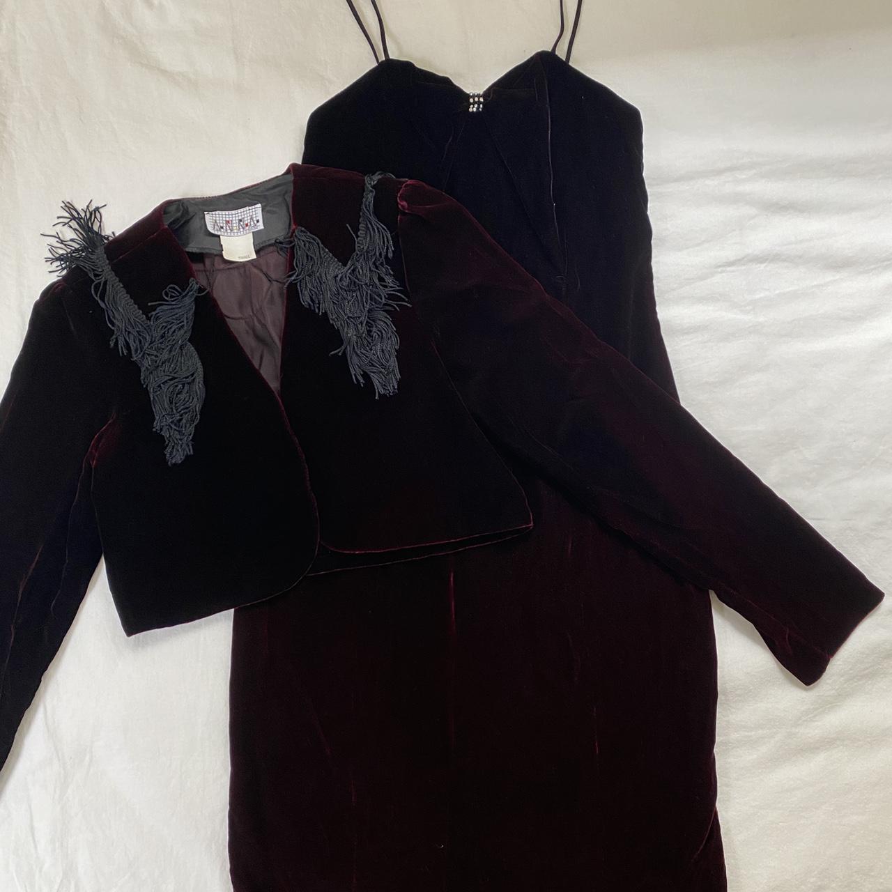 Women's Red and Burgundy Suit | Depop