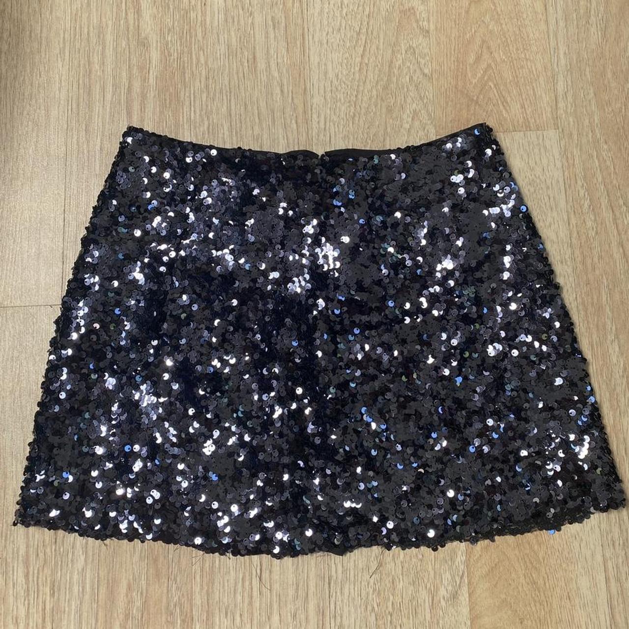 & other stories sequin mini skirt, size 4 thrifted... - Depop