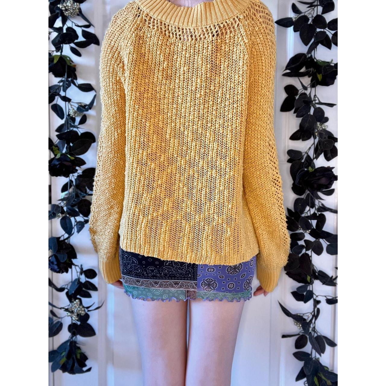 Knit crochet sweater long sleeve oversize. 89/11... Depop