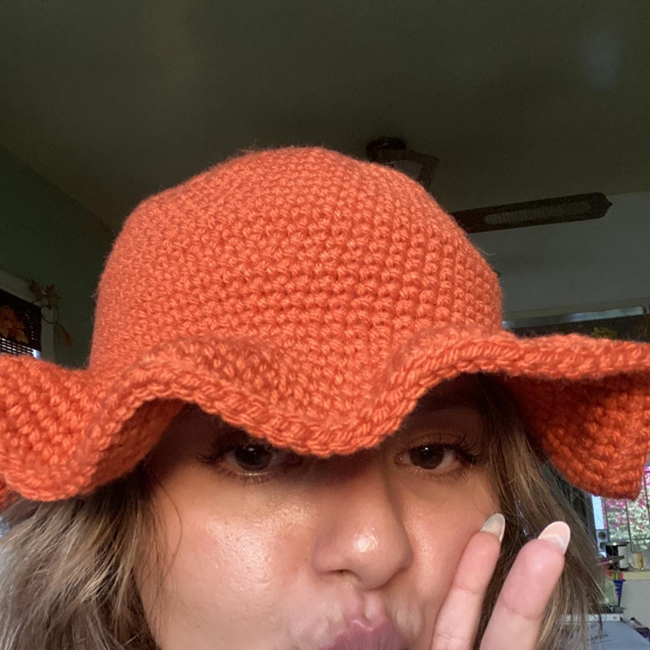 Orange crochet bucket hat / sun hat 👒. Perfect look... Depop