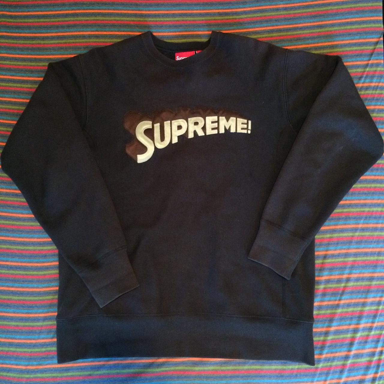 2001 OG SUPREME superman crewneck sweatshirt | Depop 2001 OG SUPREME superman crewneck sweatshirt | Depop