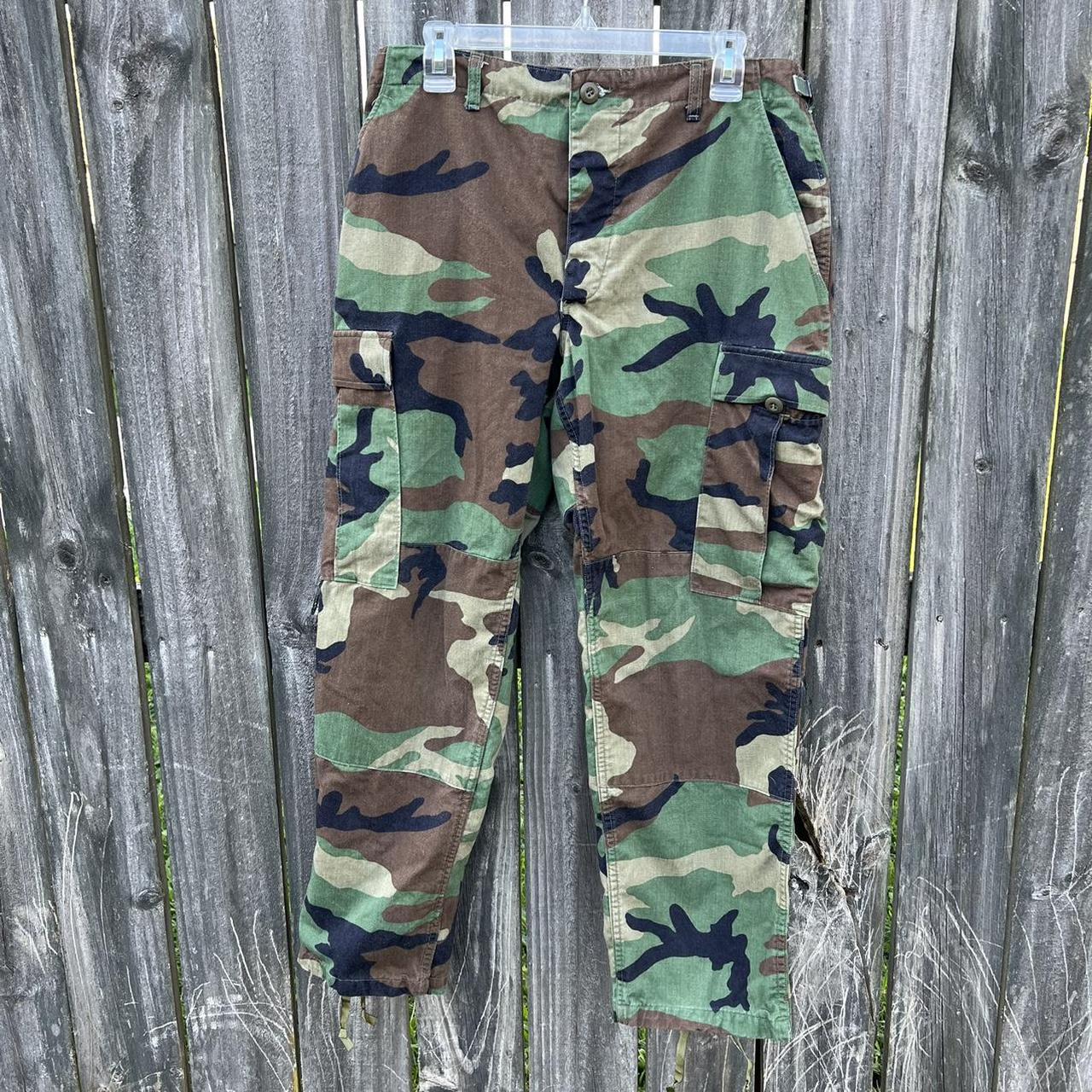 Vintage 90s Camouflage Pants Great condition Waist... - Depop