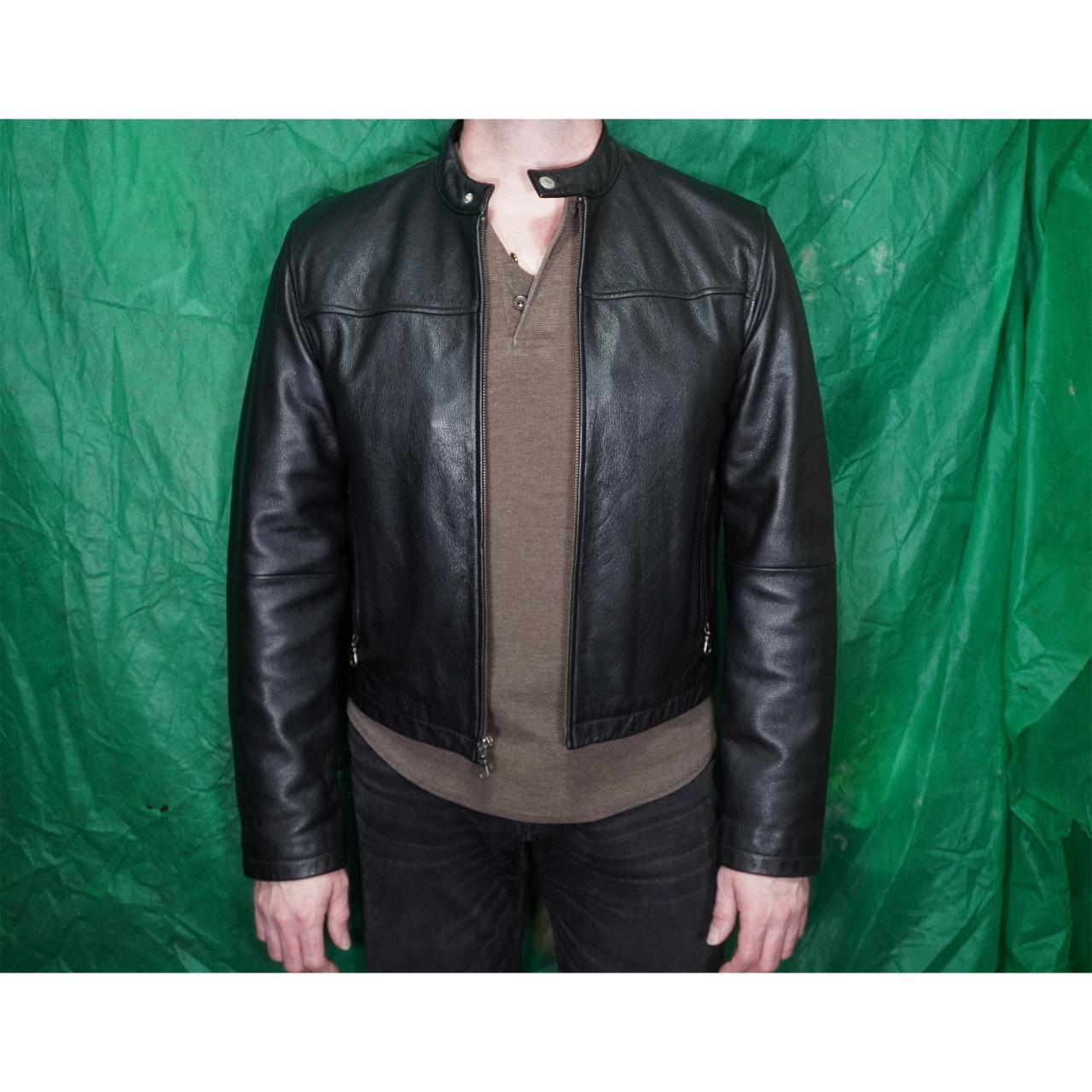 structure leather jacket