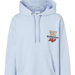 blue burberry hoodie