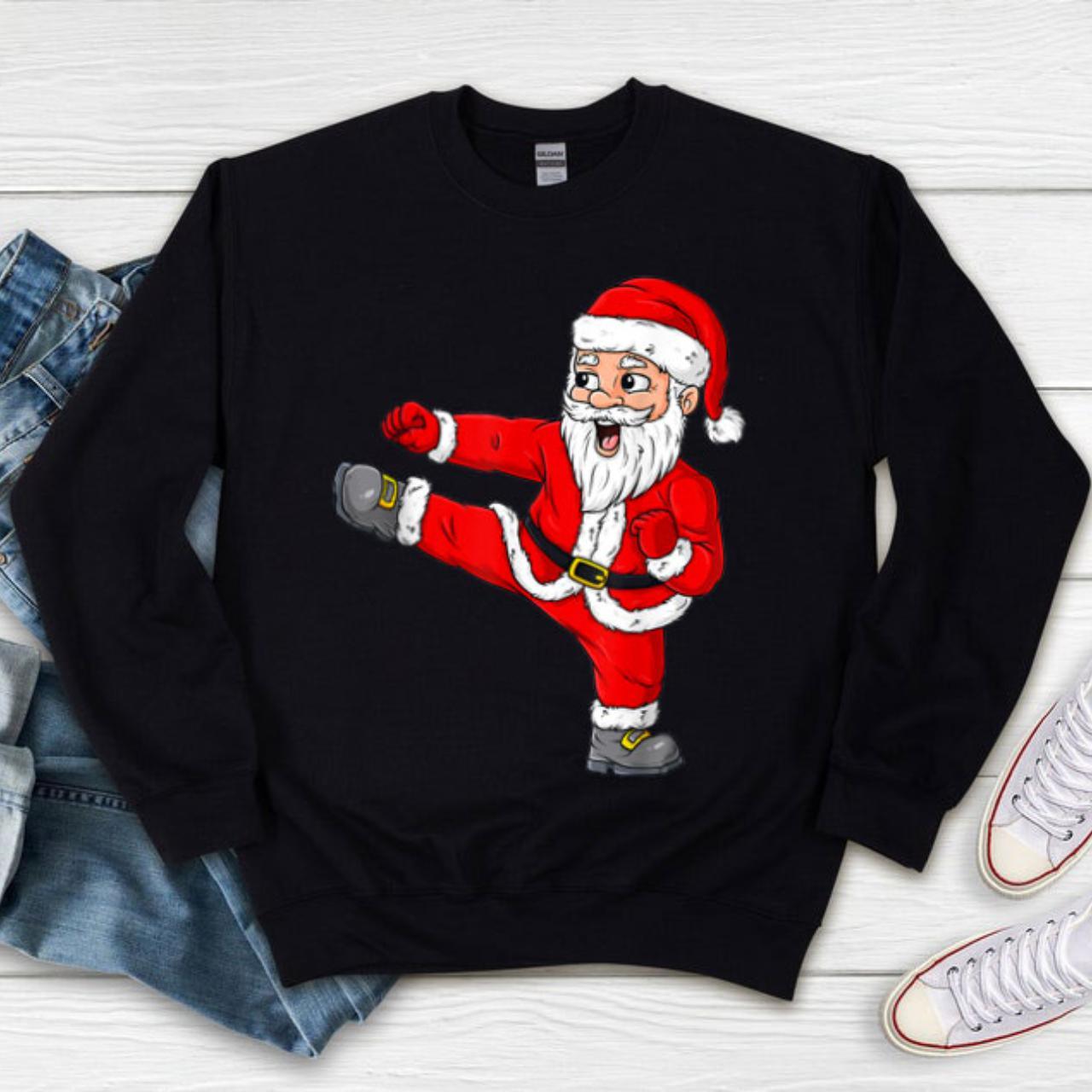 Silent Bob Jesus And Santa Christmas Sweater Karate Christmas