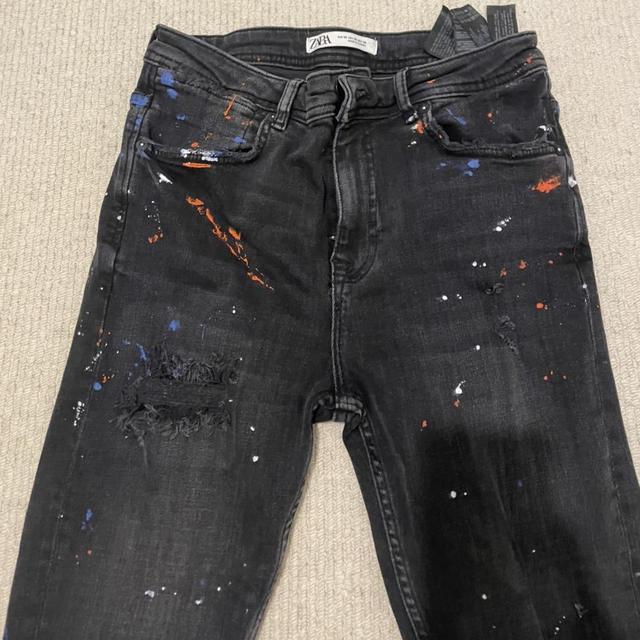 Zara paint splatter sales jeans