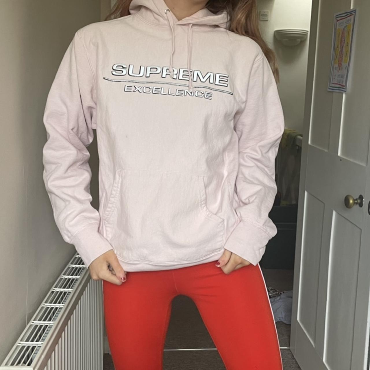 supreme excellence hoodie pink