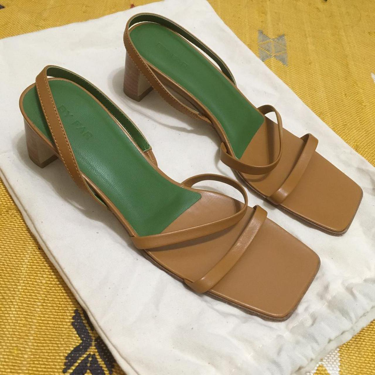 By Far Renata Slingback Leather Sandals size 35 Depop