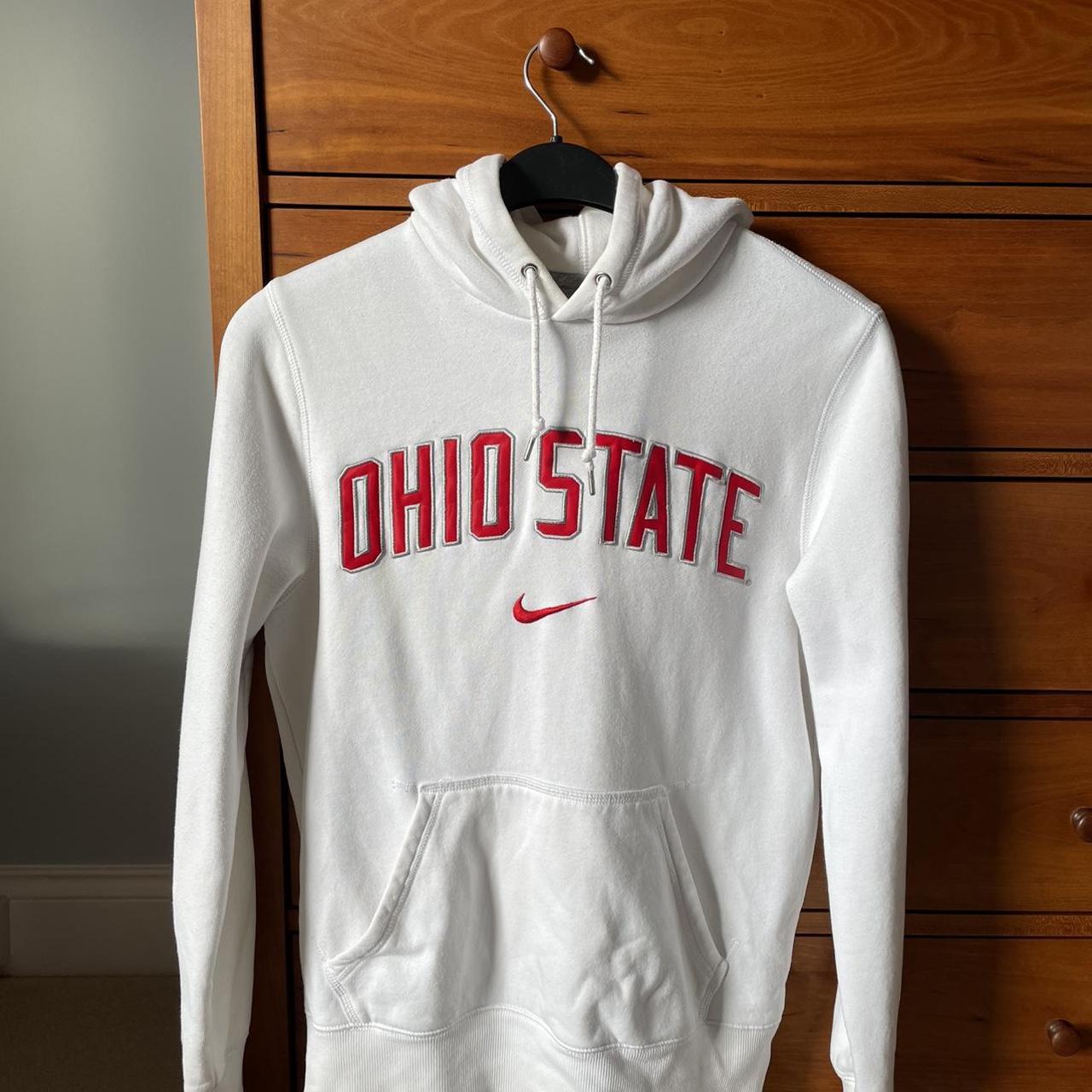 mens red and white nike hoodie