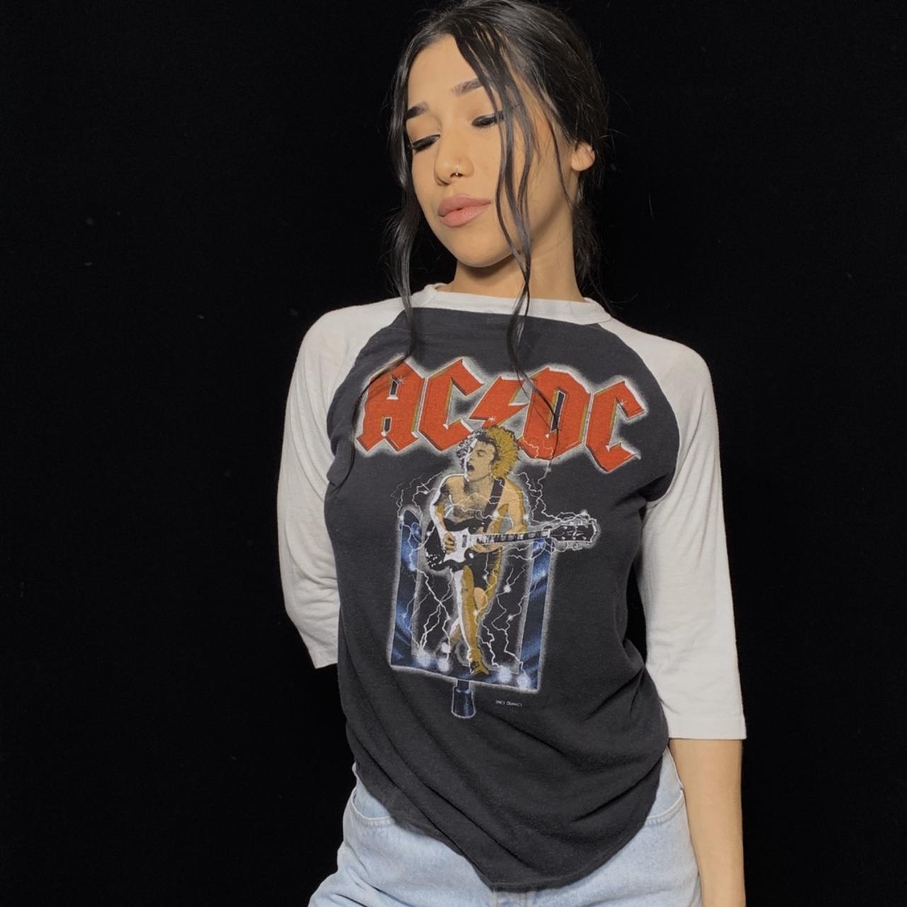 Vintage AC/DC Tee Size: Small Baseball tee #ACDC... - Depop