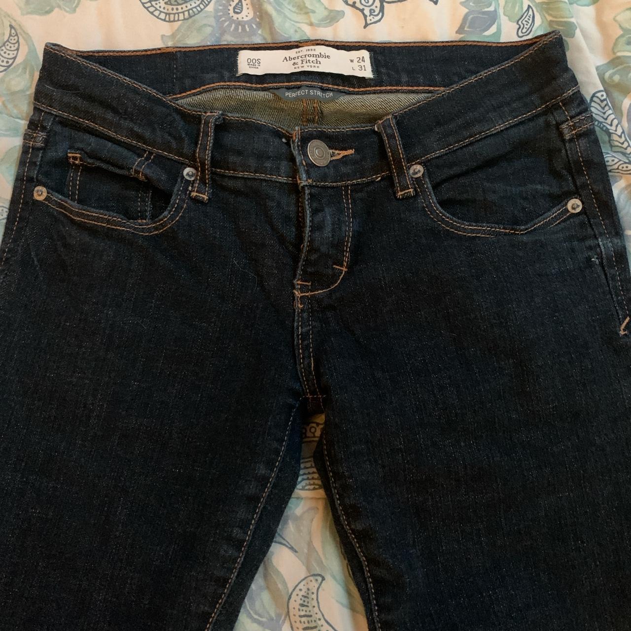 2000s Abercrombie & Fitch low waisted bootcut jeans... - Depop
