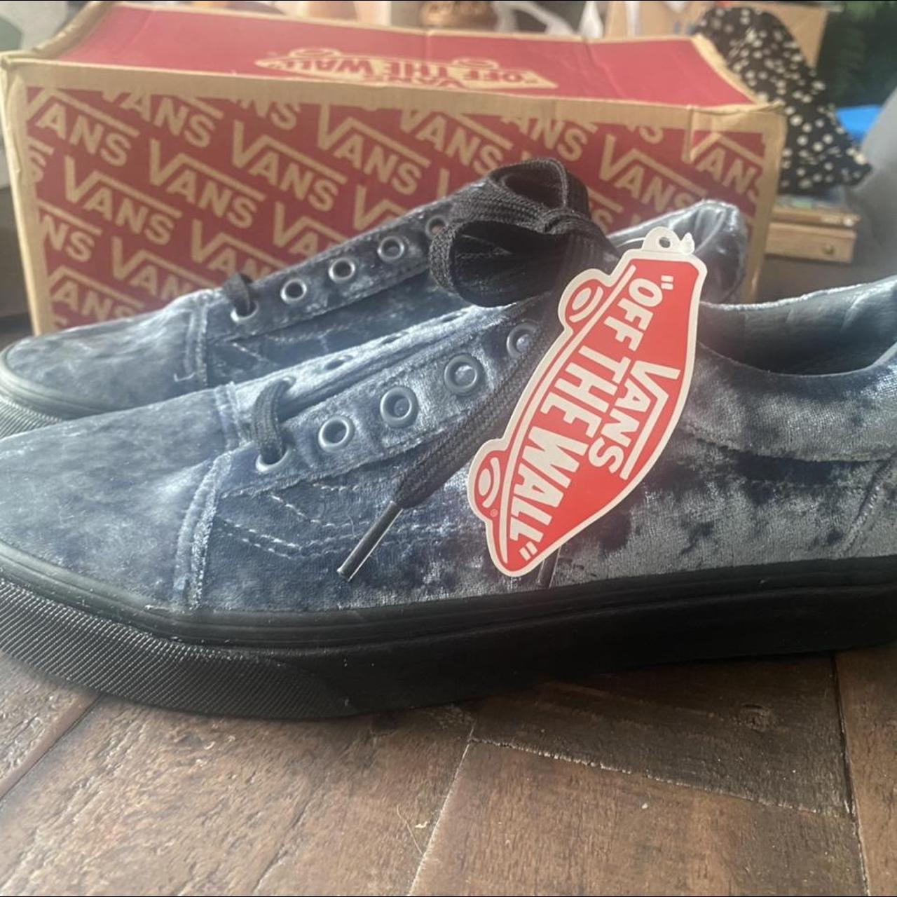 grey velvet vans